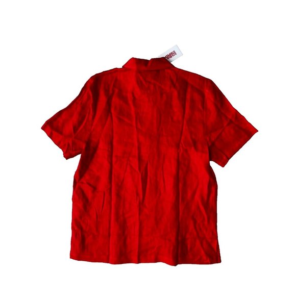 Solid & Striped The Cabana Linen Pocket Stripe Shirt Cherry ( M ) - Picture 4 of 4